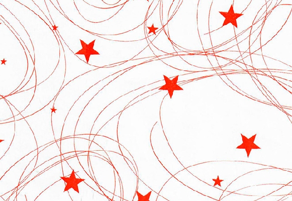 PAPEL DE REGALO PREMIUM ESTRELLITA Y CIRCULOS ROJO